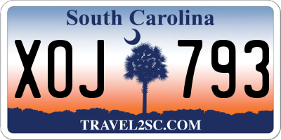 SC license plate XOJ793