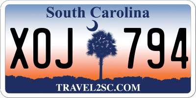 SC license plate XOJ794