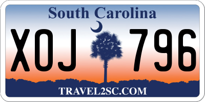 SC license plate XOJ796