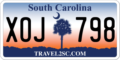SC license plate XOJ798