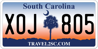SC license plate XOJ805