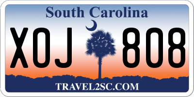 SC license plate XOJ808