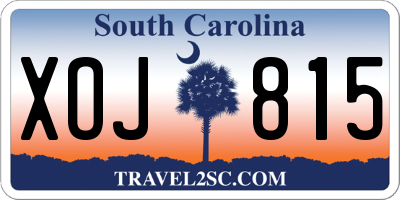 SC license plate XOJ815
