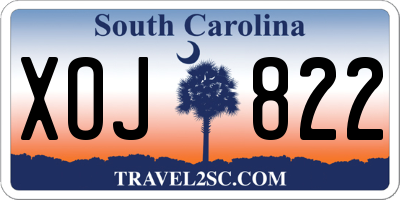SC license plate XOJ822