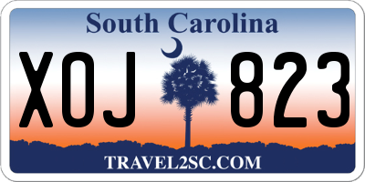 SC license plate XOJ823