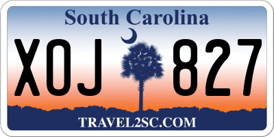 SC license plate XOJ827
