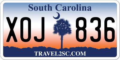 SC license plate XOJ836