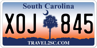 SC license plate XOJ845