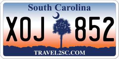SC license plate XOJ852