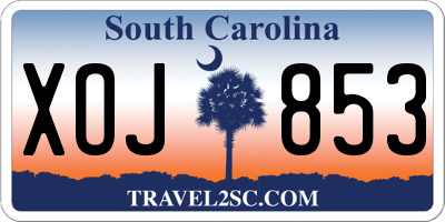 SC license plate XOJ853