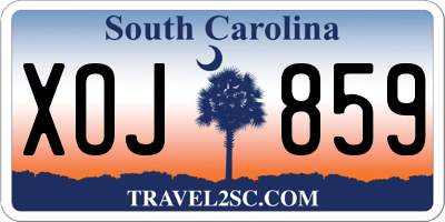SC license plate XOJ859
