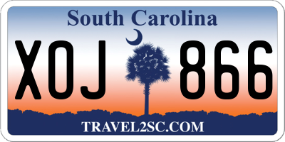 SC license plate XOJ866