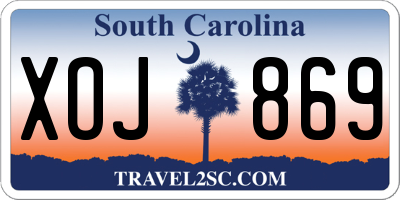 SC license plate XOJ869