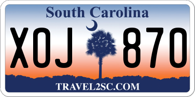 SC license plate XOJ870