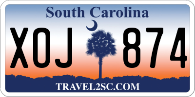 SC license plate XOJ874