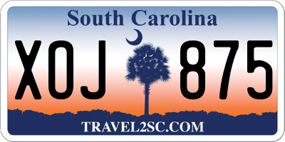 SC license plate XOJ875