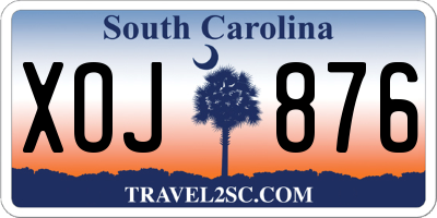SC license plate XOJ876