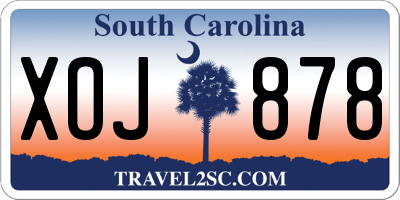SC license plate XOJ878