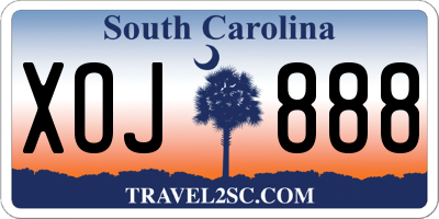SC license plate XOJ888