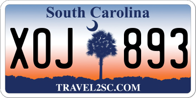 SC license plate XOJ893