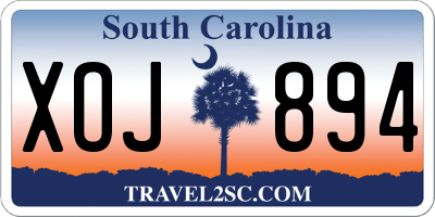 SC license plate XOJ894