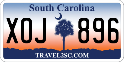 SC license plate XOJ896
