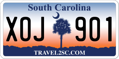 SC license plate XOJ901
