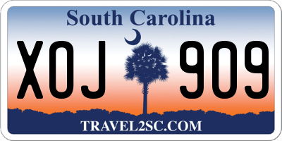 SC license plate XOJ909