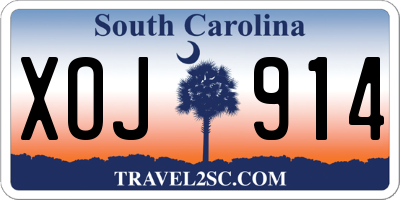 SC license plate XOJ914