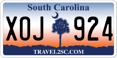 SC license plate XOJ924