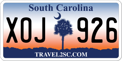 SC license plate XOJ926