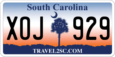 SC license plate XOJ929
