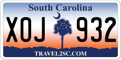 SC license plate XOJ932