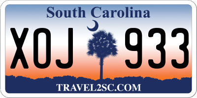 SC license plate XOJ933