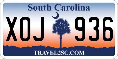 SC license plate XOJ936