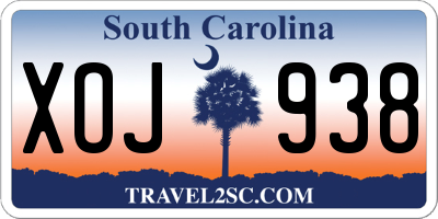SC license plate XOJ938