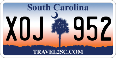 SC license plate XOJ952