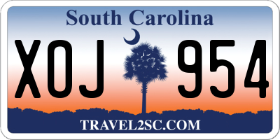 SC license plate XOJ954