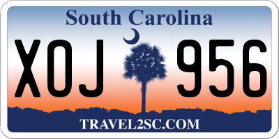 SC license plate XOJ956
