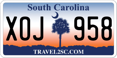 SC license plate XOJ958