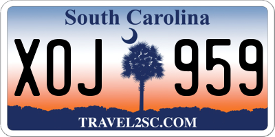 SC license plate XOJ959