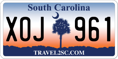 SC license plate XOJ961