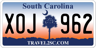SC license plate XOJ962