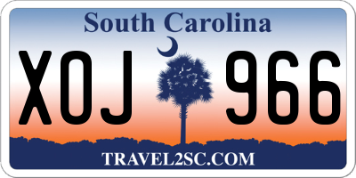 SC license plate XOJ966