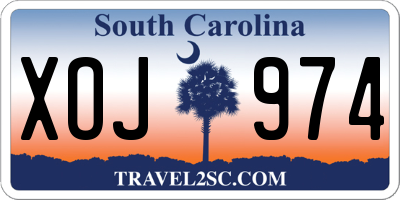 SC license plate XOJ974