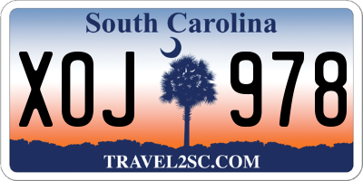 SC license plate XOJ978