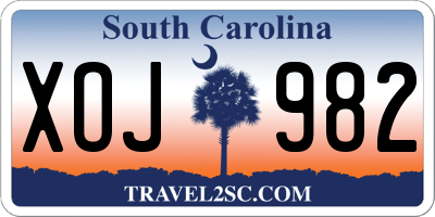 SC license plate XOJ982