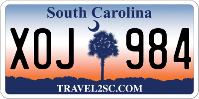 SC license plate XOJ984