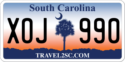SC license plate XOJ990