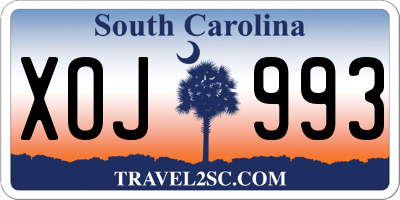 SC license plate XOJ993
